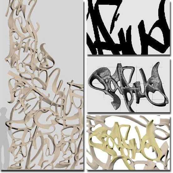 Development of the Gate: 2D-Input, 3D-Shaping, Embedding.