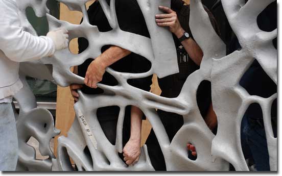 NYC, 40 Bond, Installation of a Door as Part of the Gate. Photo: Bo Gehring, June 2007.