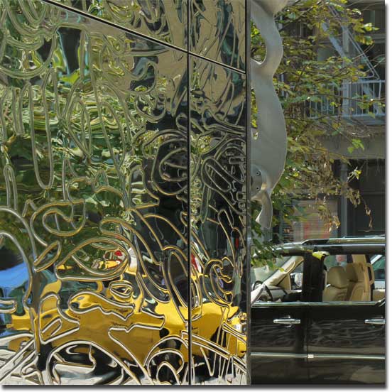Entrance of 40 Bond Street in NYC, EXYD-N on Stainless Steel
