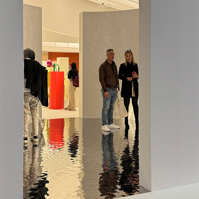 Italy, Milan, Salone del Mobile, 2024, Roca, Hall 10, B19, Mirroring Flooring EXYD-M, Photo EXYD, 2024