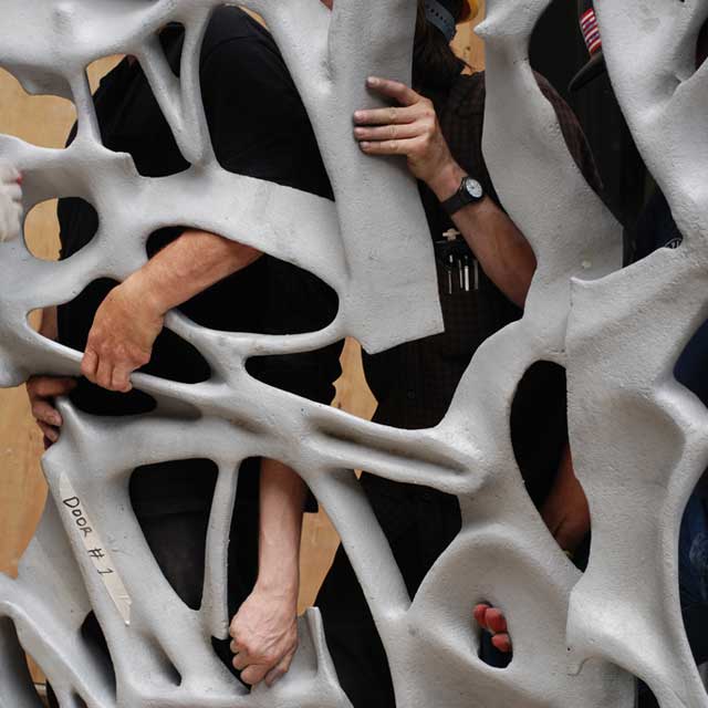 NYC, 40 Bond Street, Installation of a Door as Part of the Sculptural Gate, Summer 2007, Photo Bo Gehring