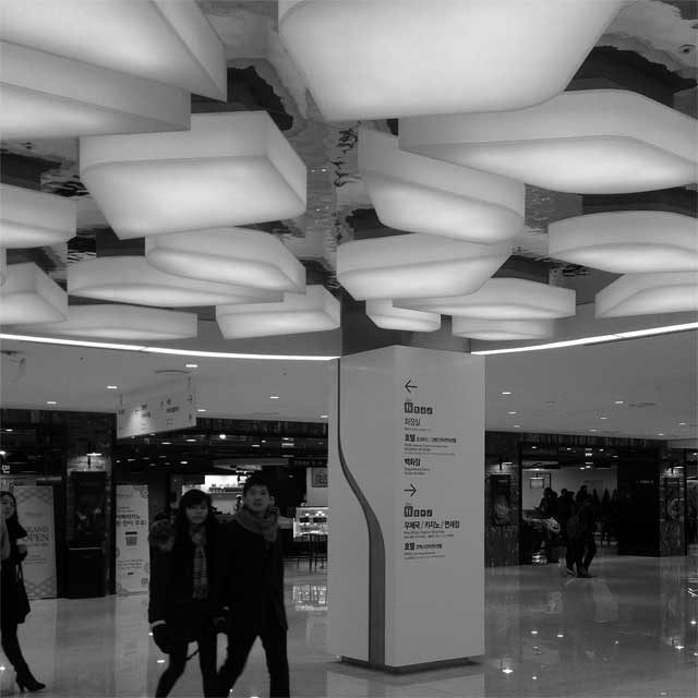 Seoul, South Korea, COEX Mall, Hallway Next to The Restaurant Delacourt, EXYD-M for Ceiling, Photo Kim, 2014