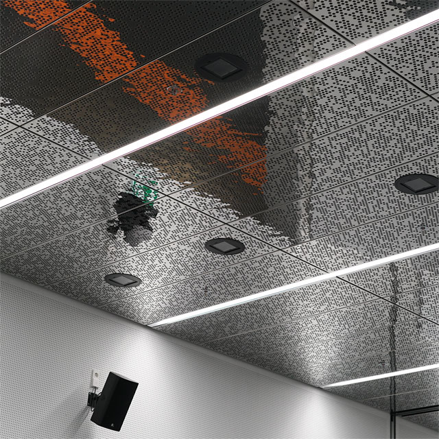 Germany, Sindelfingen, Daimler, Vehicle Safety Technology Center, Visitors Area, EXYD-M Ceiling Panels with Whole Patterns, Photo EXYD