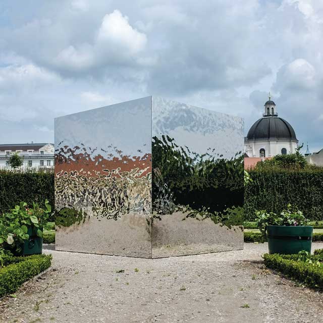 Austria, Vienna, Privy Garden of the Belvedere, 'Paradise Diffusion Cube' by Peter Baldinger, Photo Christoph Baldinger