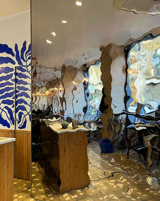 France, Paris, Bistrot Qasti, Interior Design Bruno Quijano-Giovanardi, Mirroring Wall Cladding EXYD-M, Photo EXYD, 2020