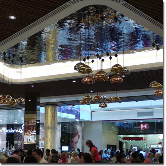 Westfield Stratford City, Lower Ground Floor, Food Court, Stainless Steel Ceiling, Type EXYD-M