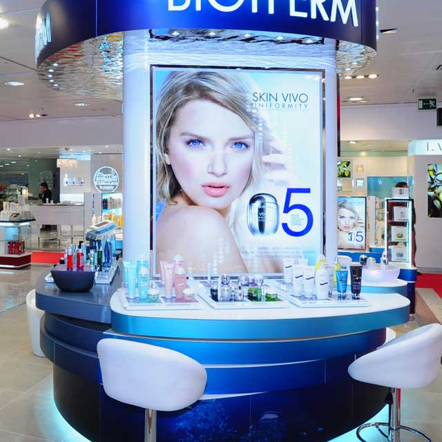 EXYD-M for Counter of Biotherm in El Corte Ingles de Castellana in Madrid, Photo ALW, Langenfeld, 2011