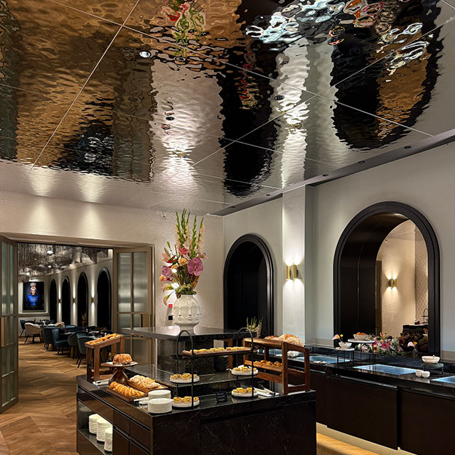 Germany, Baden-Baden, Europäischer Hof, Steigenberger, Architect DK STUDIO, Ceiling System Lindner, Ceiling Panels EXYD, Photo EXYD