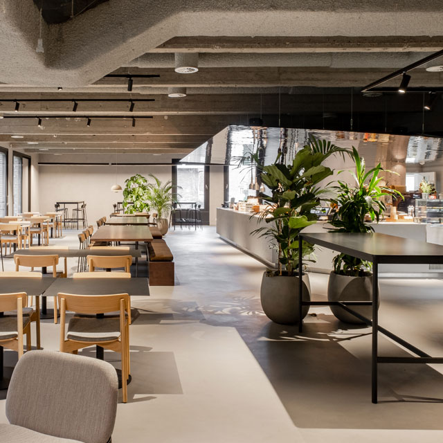 Belgium, Brussels, Glaverbel Building, Restaurant, Design ncbham, Cladding EXYD, Installation ENGEPAR, Photo Amaël Hazza, 2021