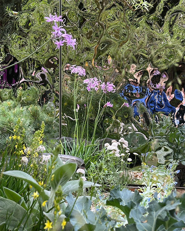 Chelsea Flower Show 2025 &middot; Blue Mind Garden by Ashleigh Aylett &middot; Wall Cladding: EXYD &middot; Photo: EXYD, 2025