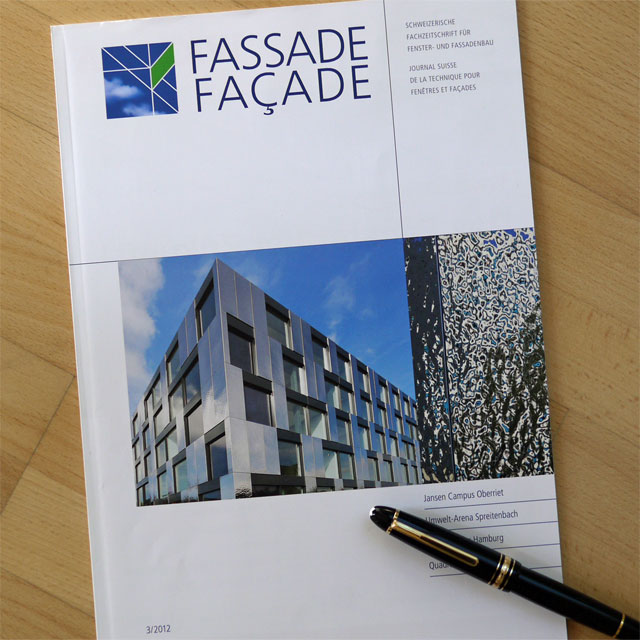 EXYD-M on the Cover of "Swiss Journal for Window and Curtain Wall Builder", Issue 3/2012