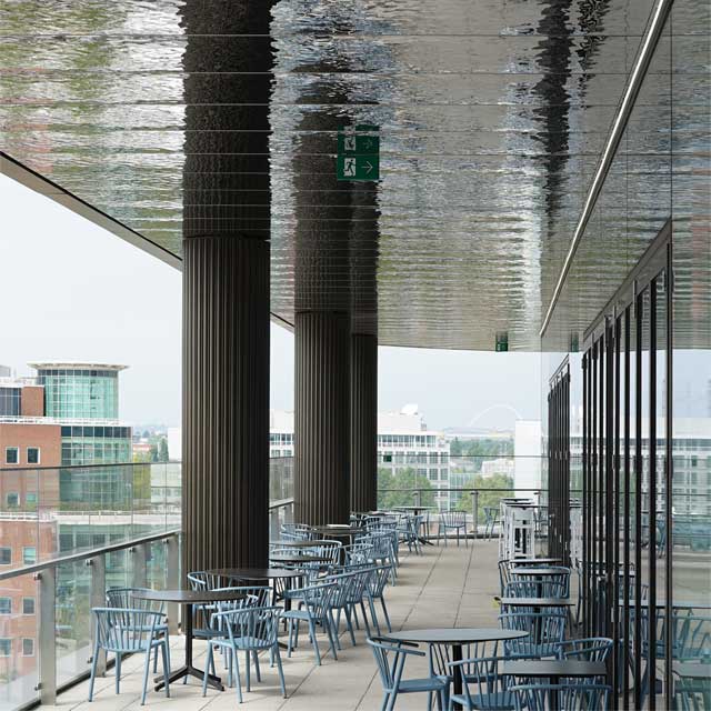 UK, London, Shopping Mall Westfield London, Department Store John Lewis and Partners, Balcony, Soffit With EXYD-M, Photo EXYD