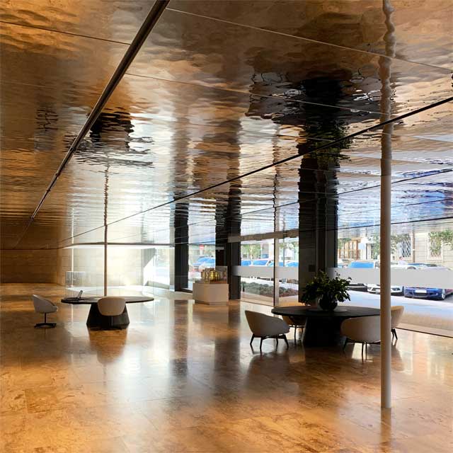 Spain, Madrid, Residential Complex Lagasca 99, Foyer with EXYD-M Ceiling, Photo EXYD