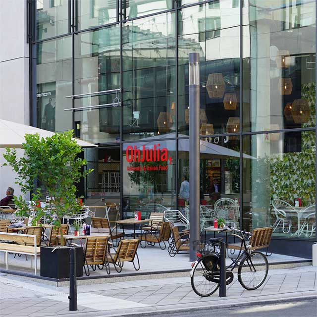 Restaurant Oh Julia in Shopping District Q6Q7 in Mannheim/Germany, Photo EXYD