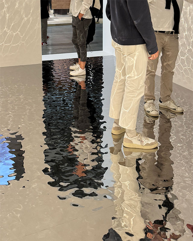 Italy, Milan, Salone del Mobile, 2024, Roca, Hall 10, Mirroring Flooring EXYD-M, Photo EXYD, 2024