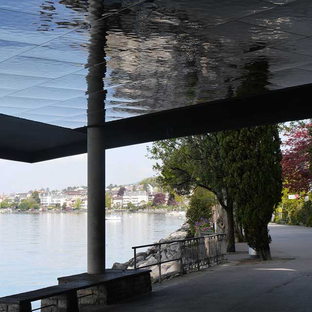 Montreux, Hotel Eurotel Riviera, Restaurant Safran, Soffit, Product Line EXYD-M, Photo EXYD