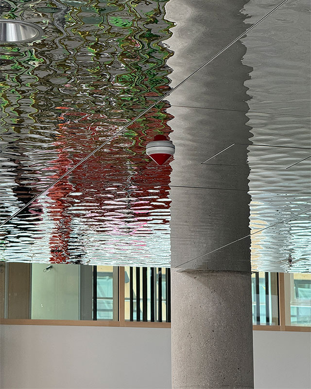 Germany, Munich, Office Complex AER, Revitalization, Oliv Architects, Ceiling and Wall Cladding EXYD, Photo EXYD, 2024