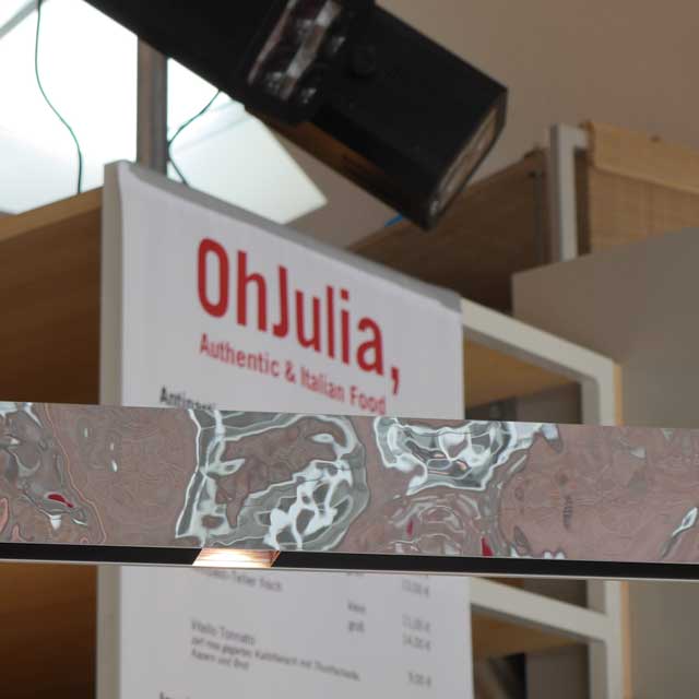 Restaurant Oh Julia in Downtown Munich, Pendant Light by Korona with Product Line EXYD-M, Photo EXYD