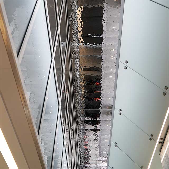 USA, NJ, Newark, Rodino Building, Entrance Lobby, Ceiling System LINDNER, Ceiling Panels EXYD-M, Photo EXYD