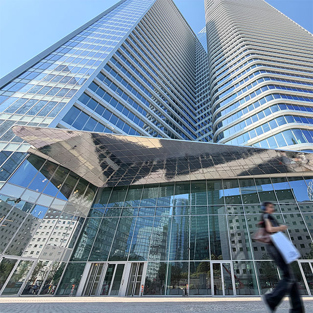 France, Paris, La Defense, The Link, Entrance, Canopy, Photo EXYD