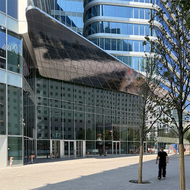 France, Paris, La Defense, The Link, Entrance, Canopy, Photo EXYD