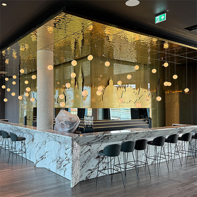 Czechia, Prague, Motel One Hybernska, Installation Knoblauch, Ceiling Panels EXYD, Photo EXYD, 2024