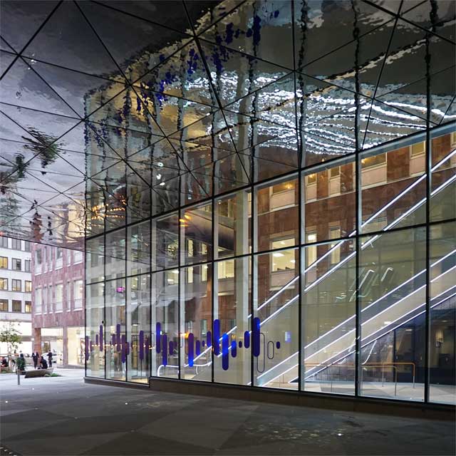 Sweden, Stockholm, Smalandsgatan With Pedestrian Underpass, Client Nordea, Architects Schmidt Hammer Lassen, Soffit System LINDNER, Soffit Panels EXYD-M, Photo EXYD, 2017