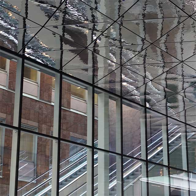 Sweden, Stockholm, Smalandsgatan With Pedestrian Underpass, Client Nordea, Architects Schmidt Hammer Lassen, Soffit System LINDNER, Soffit Panels EXYD-M, Photo EXYD, 2017