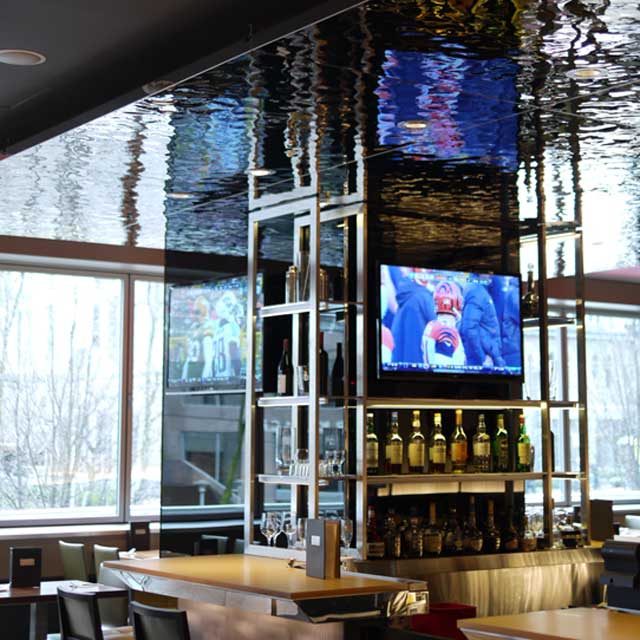Hyatt Regency Vancouver, Grain Tasting Bar, during the Day, Detail of Ceiling, Product Line EXYD-M, Photo EXYD, December 2012