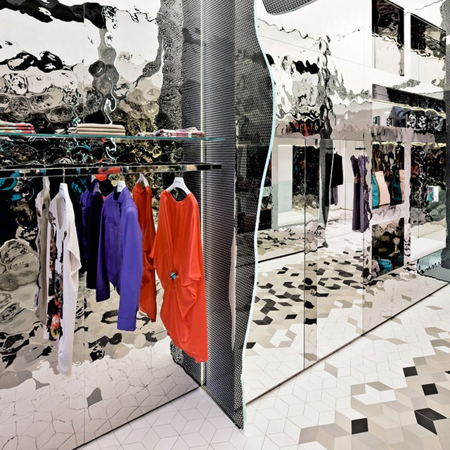 Who*s Who, Fashion Store in Milan, Corso Venezia, Wall Cladding EXYD-M, Photo Pasquale Formisano