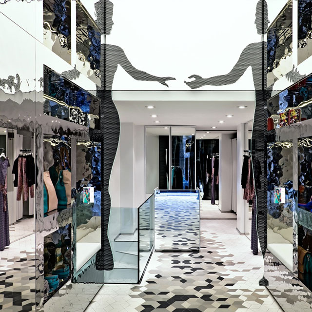 Who*s Who, Fashion Store in Milan, Corso Venezia, Wall Cladding EXYD-M, Photo Pasquale Formisano