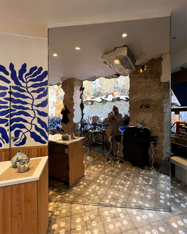 France, Paris, Bistrot Qasti, Interior Design Bruno Quijano-Giovanardi, Mirroring Wall Cladding EXYD-M, Photo EXYD, 2020